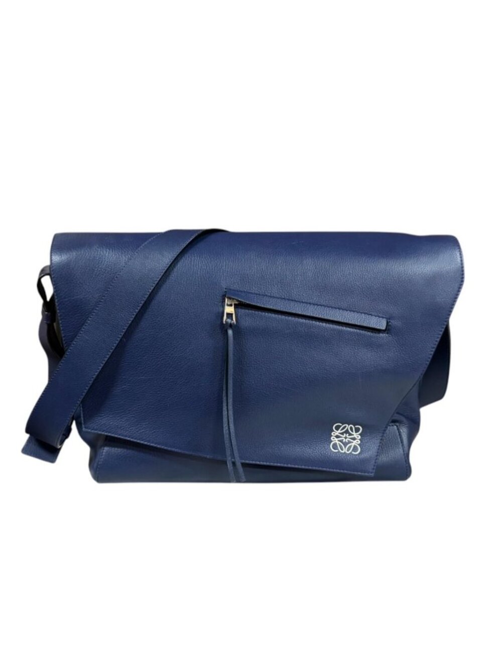 Loewe Anton Messenger Bag Anagram Leather 307.41 Navy
